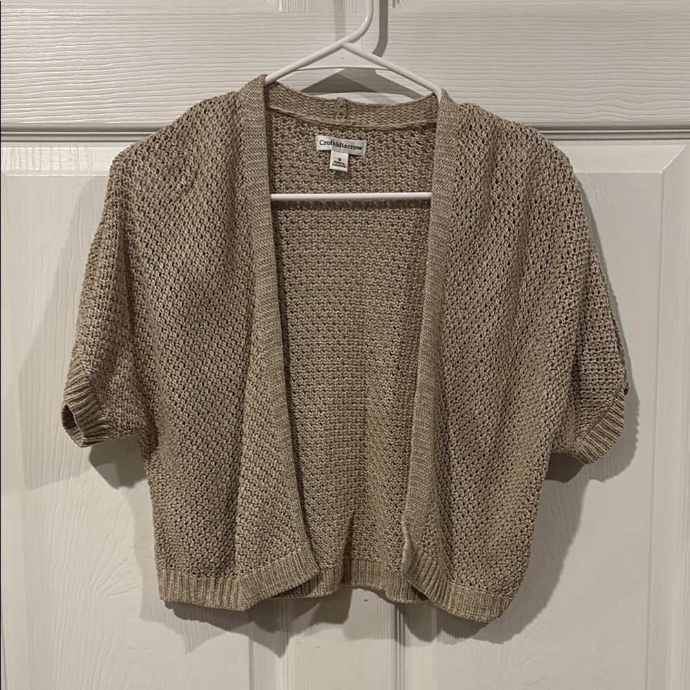 Like New! Cato Women's Tan Open-Front Cardigan